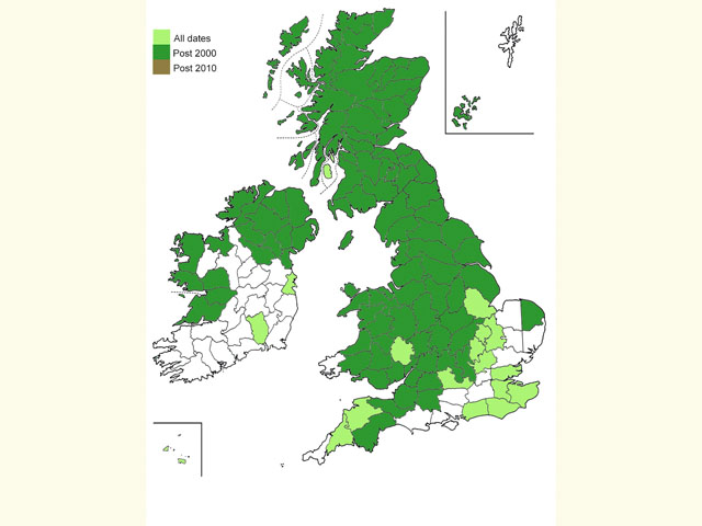  Distribution map Copyright Martin Evans 