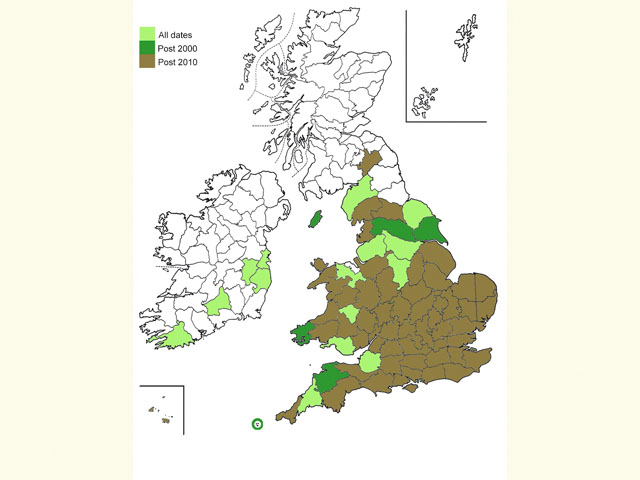  Distribution map Copyright Martin Evans 