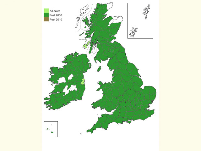  Distribution map Copyright Martin Evans 