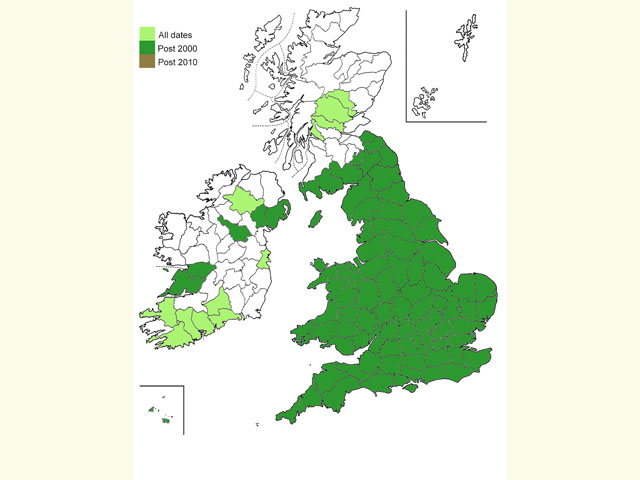  Distribution map Copyright Martin Evans 