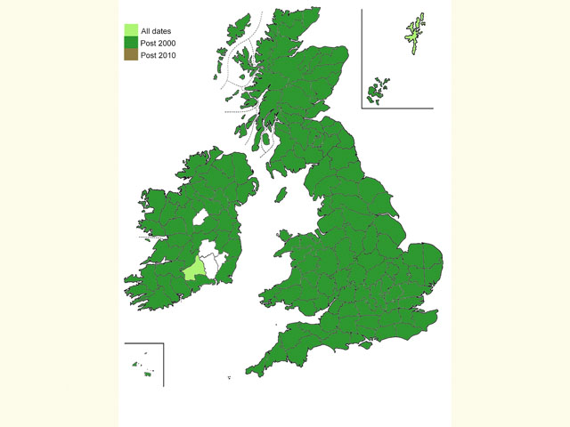  Distribution map Copyright Martin Evans 