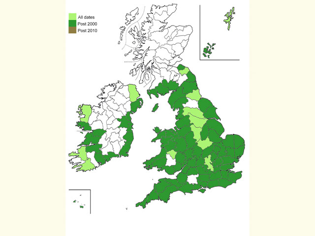  Distribution map Copyright Martin Evans 