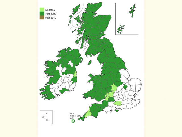  Distribution map Copyright Martin Evans 