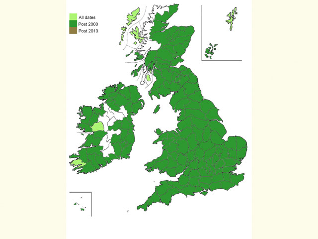  Distribution map Copyright Martin Evans 