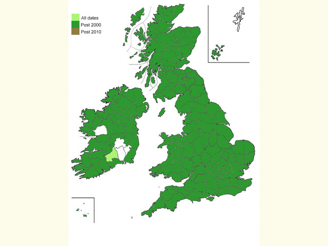  Distribution map Copyright Martin Evans 