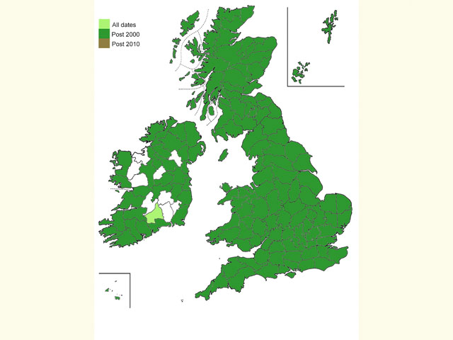  Distribution map Copyright Martin Evans 