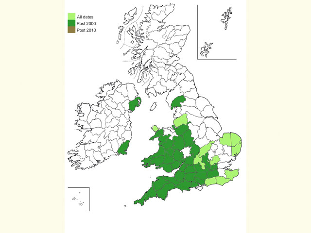  Distribution map Copyright Martin Evans 