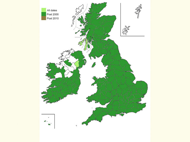  Distribution map Copyright Martin Evans 