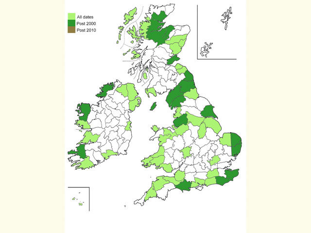  Distribution map Copyright Martin Evans 