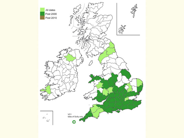  Distribution map Copyright Martin Evans 