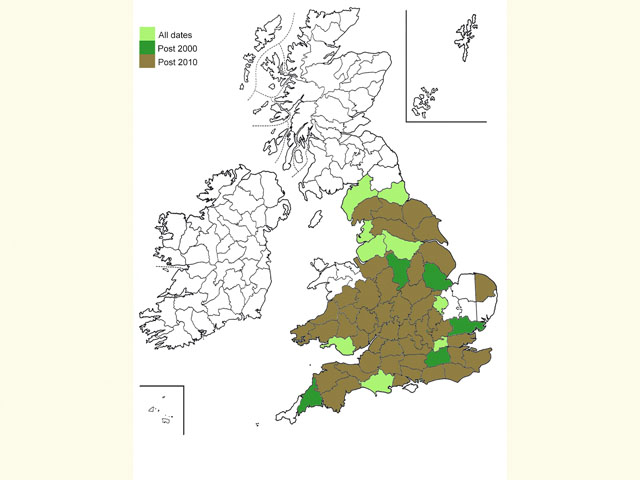  Distribution map Copyright Martin Evans 