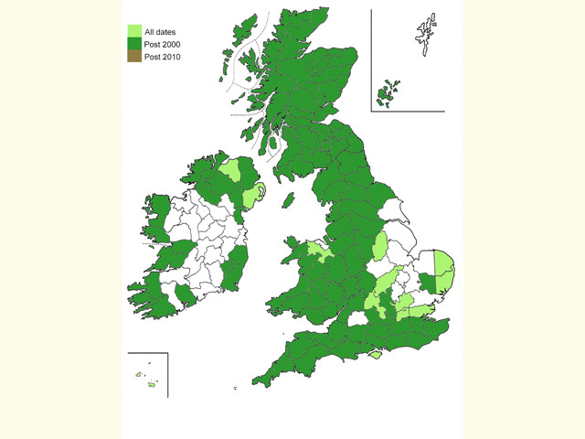  Distribution map Copyright Martin Evans 